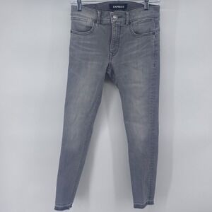 Express Denim Perfect Lift Ankle Legging Mid‎ Rise Gray Wash siz 4, 26" inseam